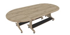 J-tafel dubbel 180 cm grey craft oak Tangara Groothandel voor de Kinderopvang Kinderdagverblijfinrichting